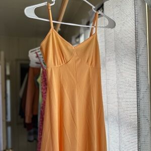 Orange Flowy Dress